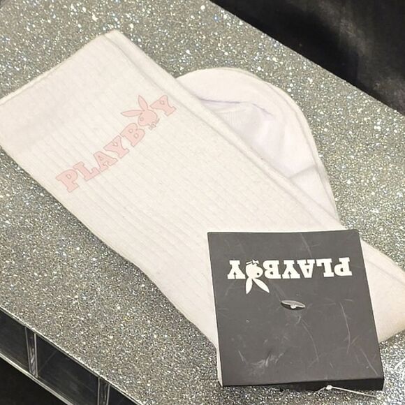 Playboy Bunny Logo Unisex Crew Sock - Picture 3 of 5